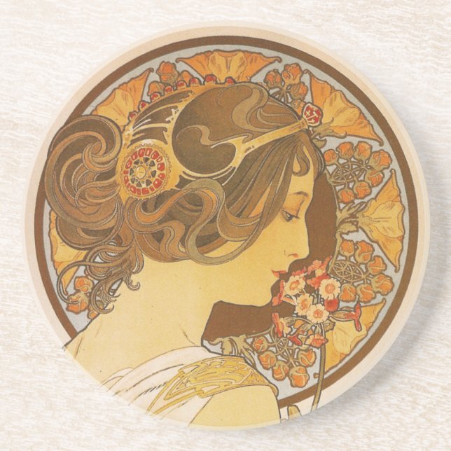 Dessous De Verre En Grès Primevère (Devant)