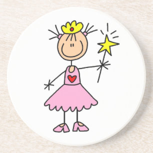 Dessous De Verre En Grès Princesse à la baguette