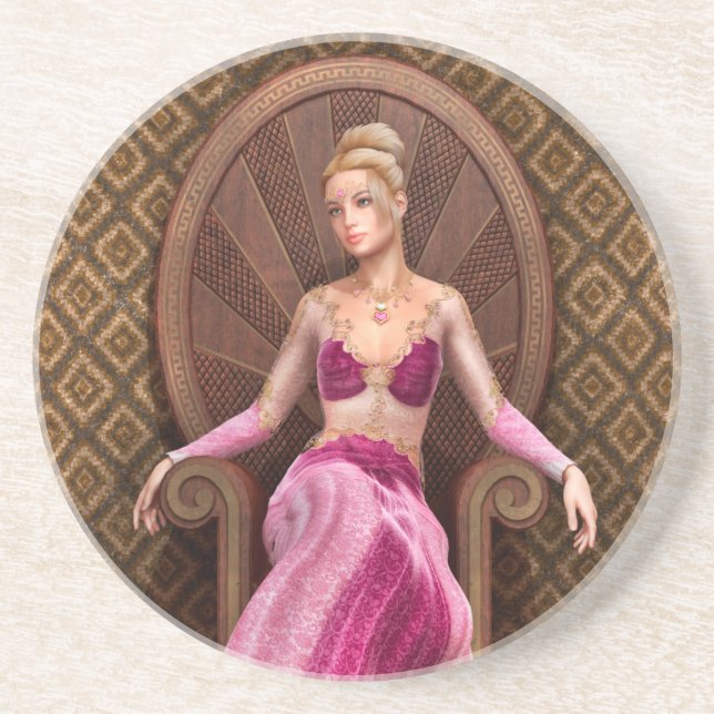 Dessous De Verre En Grès Princesse de conte de fées (Devant)