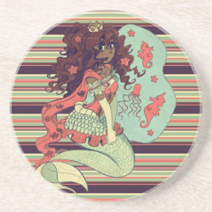 Dessous De Verre En Grès Princesse Mermaid