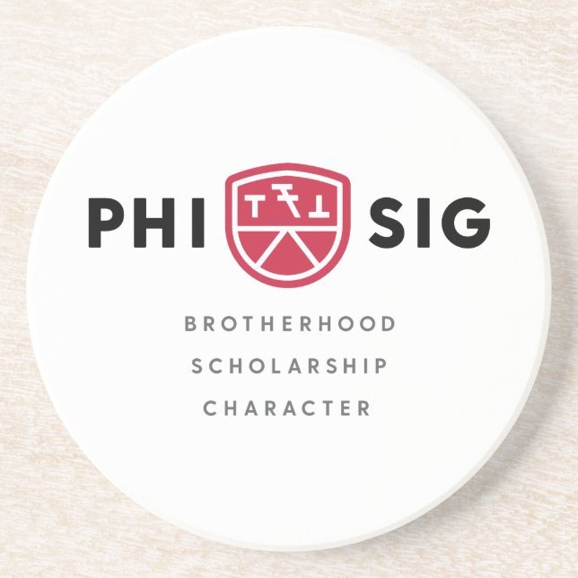 Dessous De Verre En Grès Principes Phi Sigma Kappa (Devant)