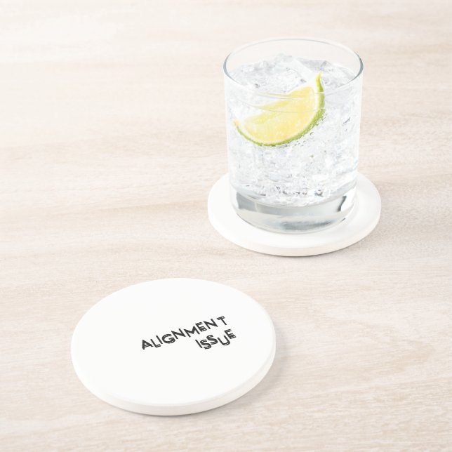 Dessous De Verre En Grès Problème d'alignement Absorbant Grès Naturel  (Côté)