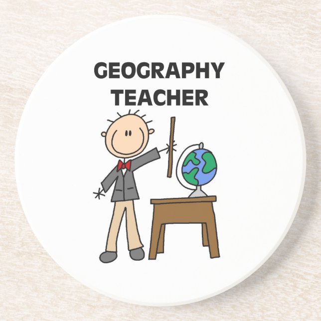 Dessous De Verre En Grès Professeur de géographie (Devant)