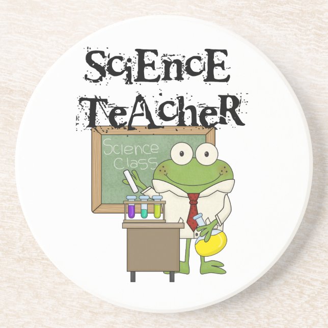 Dessous De Verre En Grès Professeur de Sciences de grenouille (Devant)