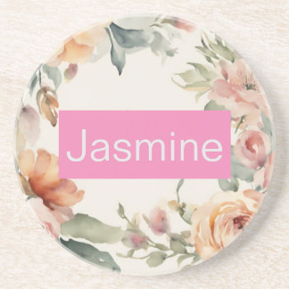 Dessous De Verre En Grès Professionnel minimaliste Rose Nom Floral
