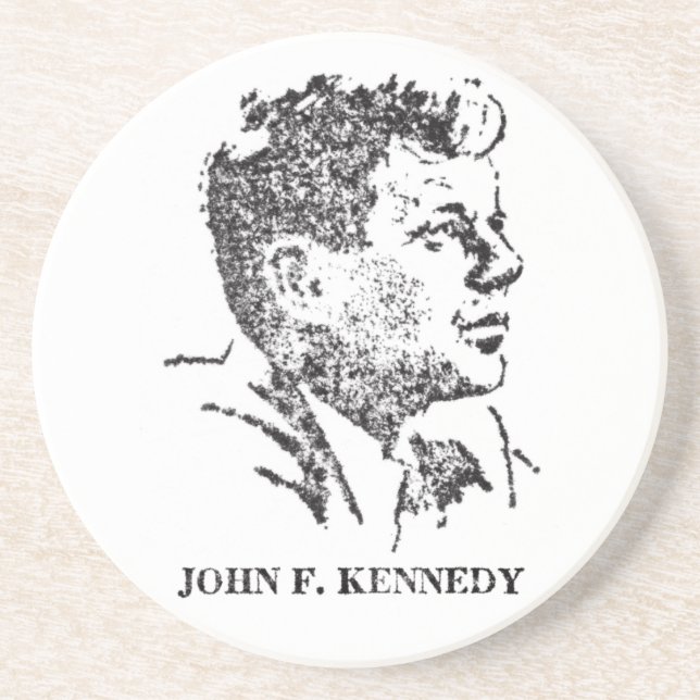 Dessous De Verre En Grès Profil de John F. Kennedy en 1963 (Devant)