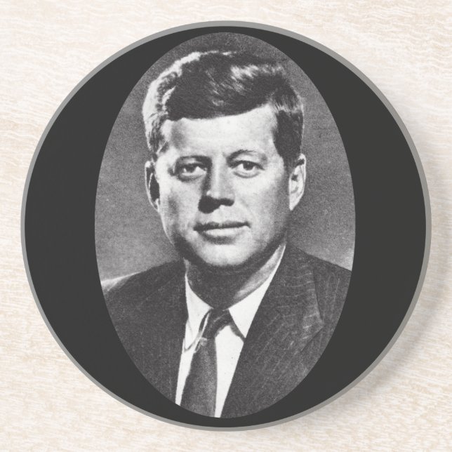 Dessous De Verre En Grès Profil de John F. Kennedy en 1963 (Devant)
