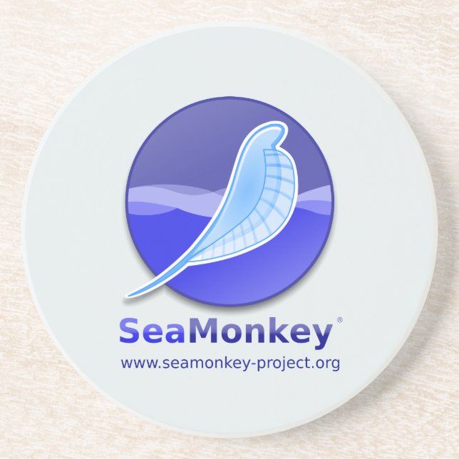 Dessous De Verre En Grès Projet de SeaMonkey - logo vertical (Devant)