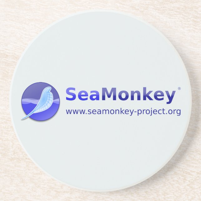 Dessous De Verre En Grès Projet de SeaMonkey - logo vertical (Devant)