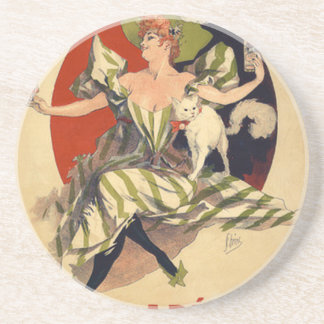 Dessous De Verre En Grès Publicité française vintage