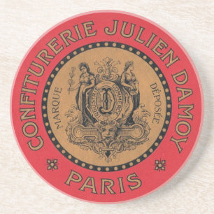 Dessous De Verre En Grès Publicité vintage Confiturerie