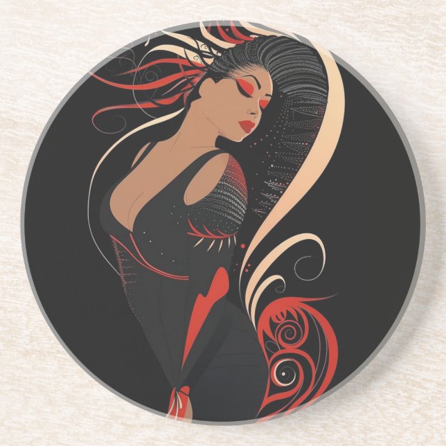 DESSOUS DE VERRE EN GRÈS PUISSANCE DE BEAUTÉ #7 (Devant)