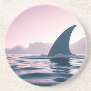 Dessous De Verre En Grès Puissance de l'aileron de requin