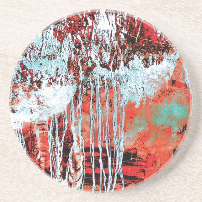 Dessous de verre en grès – Pulsation de corrosion (Devant)