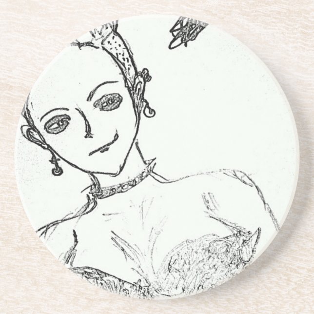 Dessous De Verre En Grès punk girl (Devant)