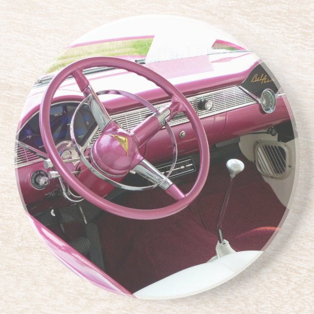 Dessous De Verre En Grès Purple Chevy Bel Air (Devant)