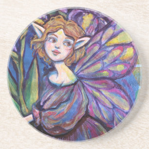 Dessous De Verre En Grès Purple Iris Pixie Girl