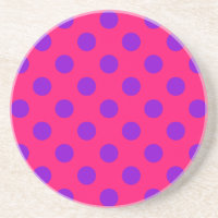 Purple polka dots on cerise