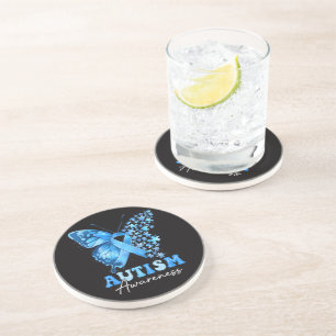 Dessous De Verre En Grès Puzzle Papillon Coloré