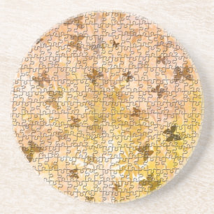 Dessous De Verre En Grès Puzzle Papillons et Daisies-Browns par STaylor