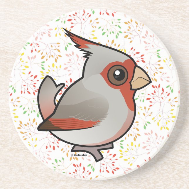 Dessous De Verre En Grès Pyrrhuloxia de Birdorable (Devant)