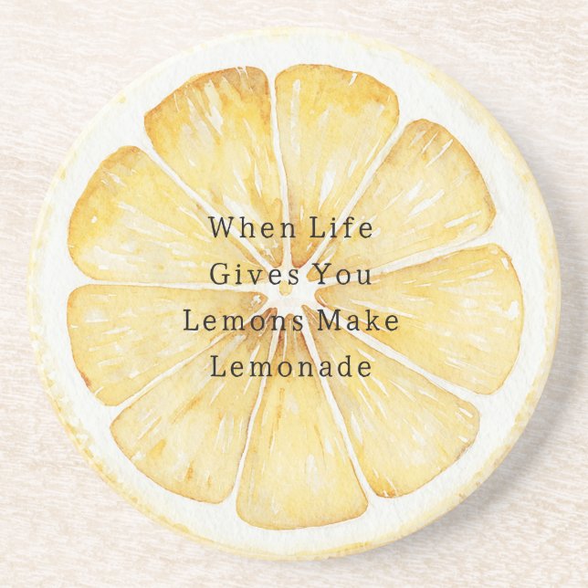 Dessous De Verre En Grès Quand la vie vous donne des citrons (Devant)