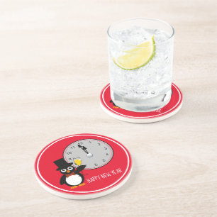 Dessous De Verre En Grès Quand l'horloge sonne douze Coaster en grès