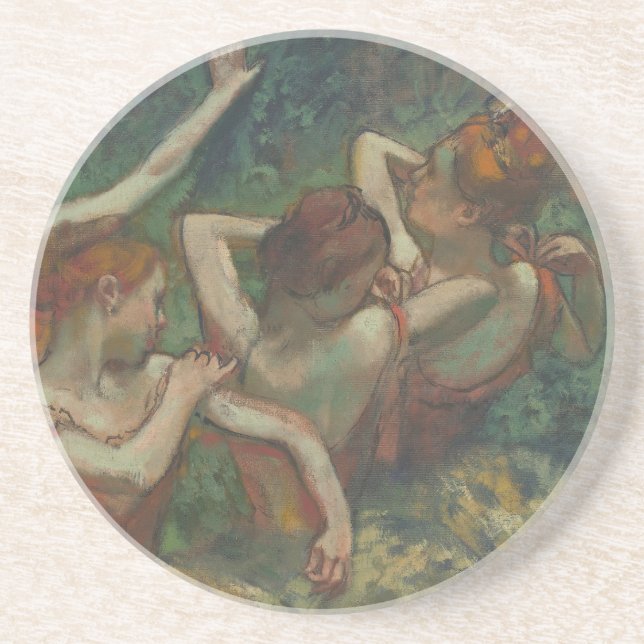 Dessous De Verre En Grès Quatre Danseurs, Peinture impressionniste, Edgar D (Devant)
