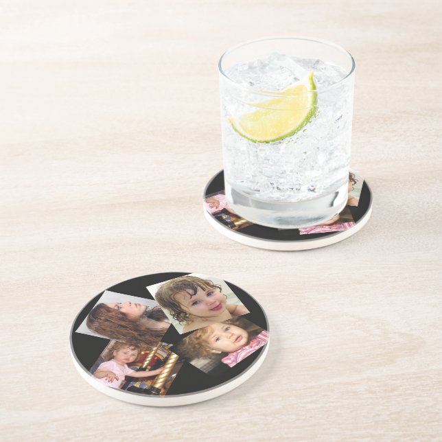 Dessous De Verre En Grès Quatre Modèle de collection photo (Côté)
