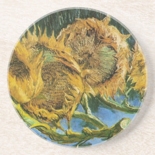 Dessous De Verre En Grès Quatre tournesols coupés, Vincent van Gogh