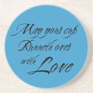 Dessous De Verre En Grès Que votre coupe déborde de sentiment d'amour bleu