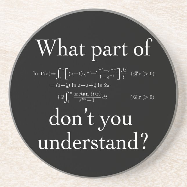 Dessous De Verre En Grès Quelle partie de... Blanc sur foncé (Devant)