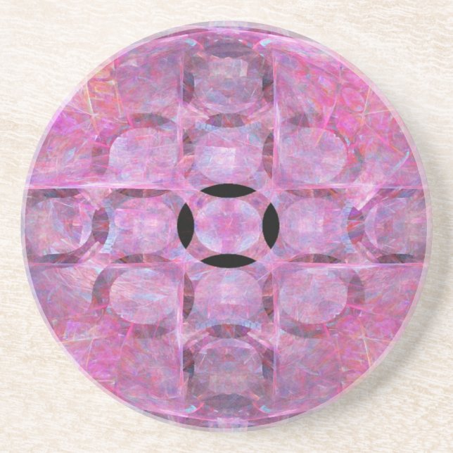 Dessous De Verre En Grès Quelque chose de rose (Devant)