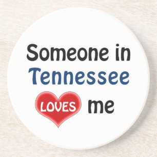 Dessous De Verre En Grès Quelqu'un au Tennessee m'aime