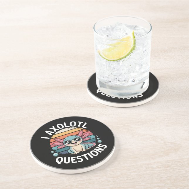 Dessous De Verre En Grès Questions sur l'Axolotl (Côté)