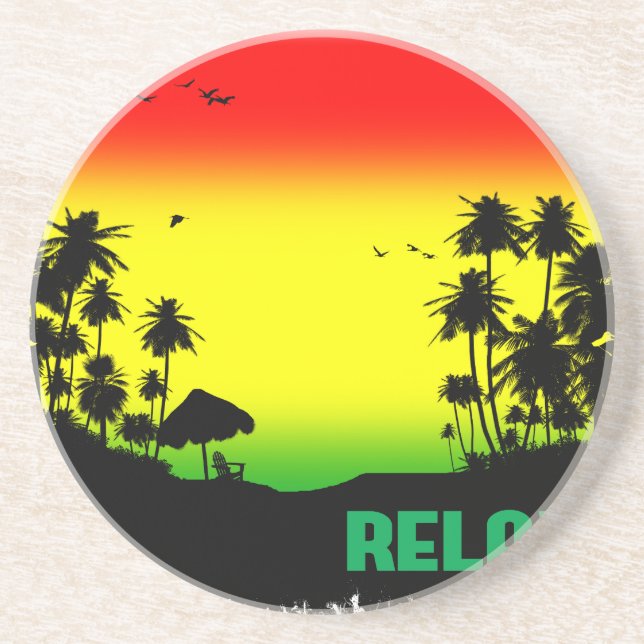 Dessous De Verre En Grès rasta de relaxation (Devant)