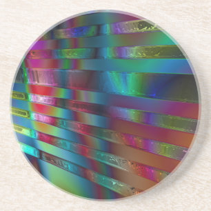 Dessous De Verre En Grès Rayons chromatiques
