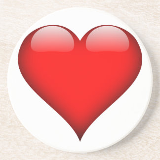Dessous De Verre En Grès Red Heart Love