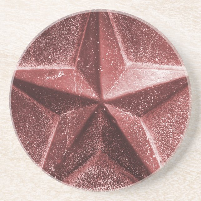 Dessous De Verre En Grès RED/MAROON STAR coaster (Devant)