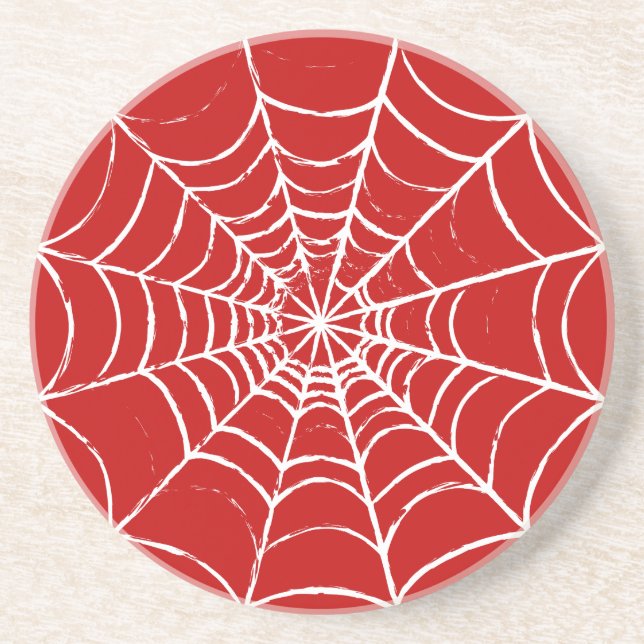 Dessous De Verre En Grès Red Web (Devant)