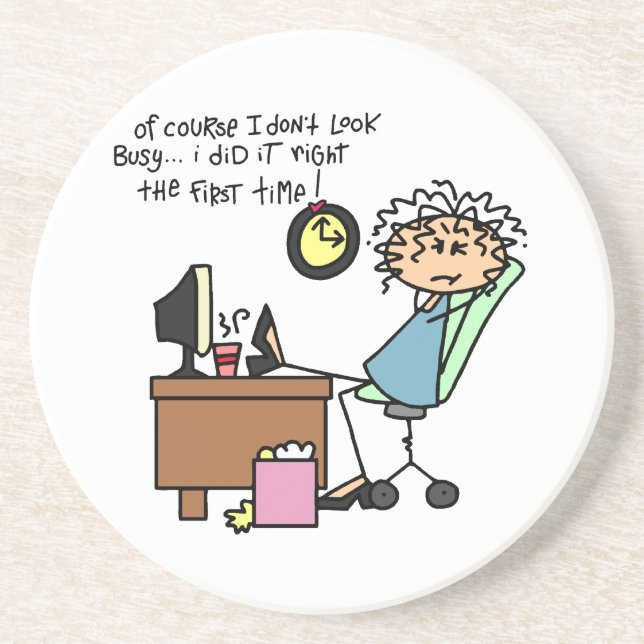 Dessous De Verre En Grès Redressez la première fois l'humour (Devant)