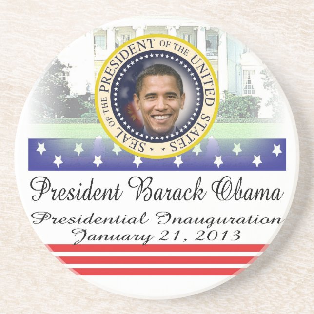 Dessous De Verre En Grès Réélection 2012 du Président Obama (Devant)