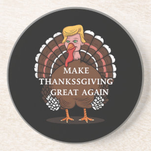 Dessous De Verre En Grès Refaire Thanksgiving Great Again Trump Dinde 2024 