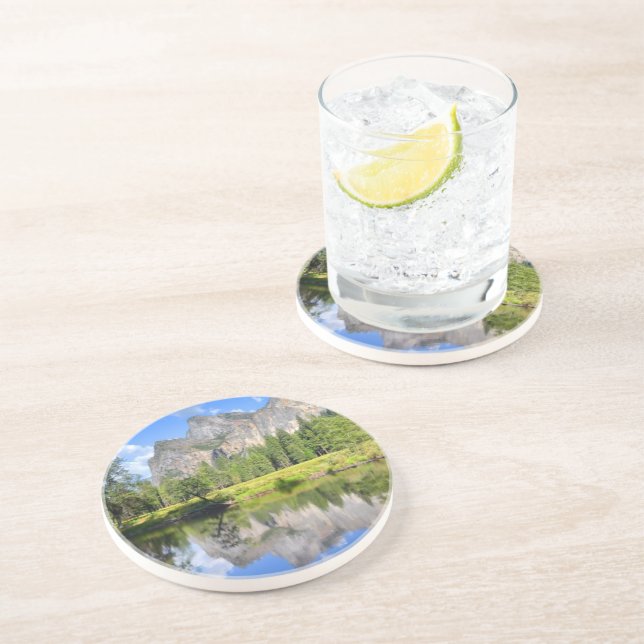 Dessous De Verre En Grès Réflexion de Yosemite (Côté)