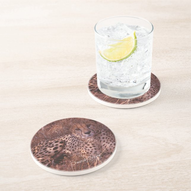 Dessous De Verre En Grès Regard de guépard (Côté)