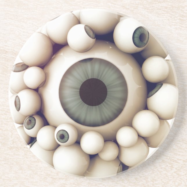 DESSOUS DE VERRE EN GRÈS REGARDEZ DANS MES YEUX (Devant)