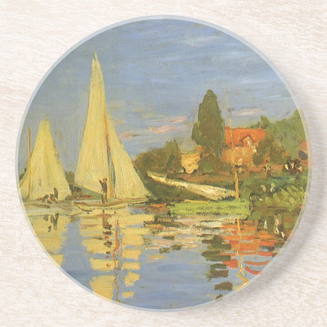 Dessous De Verre En Grès Regatta à Argenteuil par Claude Monet (Devant)
