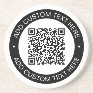 Dessous De Verre En Grès Remplacez par votre propre code QR ou image téléch