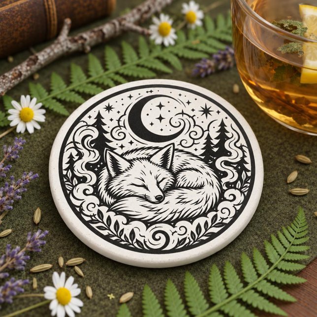 Dessous De Verre En Grès Renard Céleste (Créateur téléchargé)