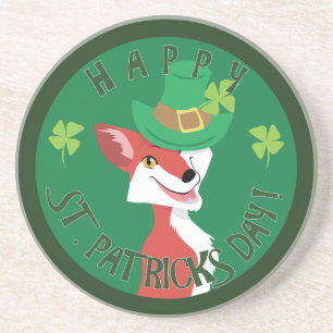 Dessous De Verre En Grès Renard de la Saint Patrick